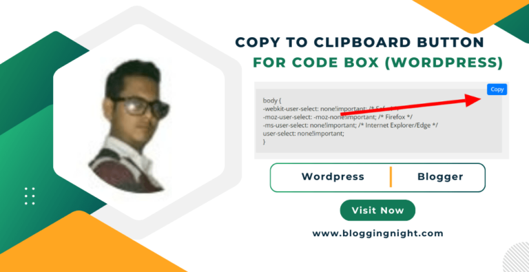 Copy to Clipboard Button For Code Box