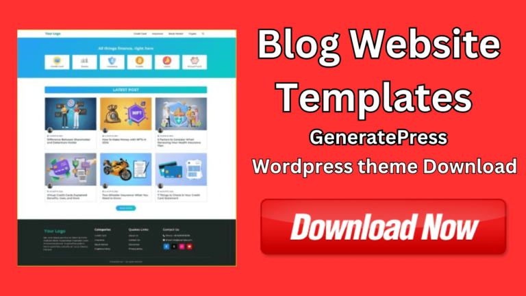 Blog Website Templates For GeneratePress