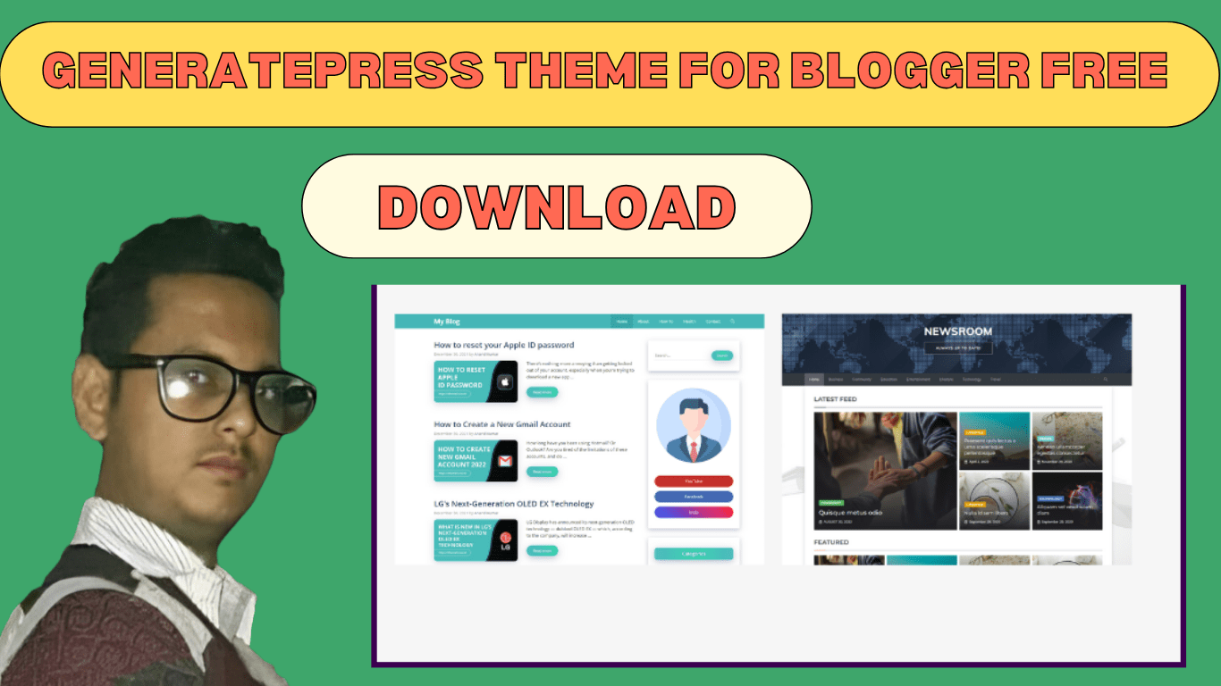 GeneratePress Theme For Blogger Free Download
